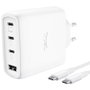 CARGADOR PARED/VIAJE 3xUSB-C + USB-A 65W MAXO BLANCO TRUST